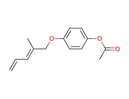 Molecular Structure of 277332-46-4 (Acetic acid 4-((E)-2-methyl-penta-2,4-dienyloxy)-phenyl ester)