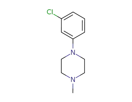 Molecular Structure of 20011-11-4 (Piperazine, 1-(3-chlorophenyl)-4-methyl-)