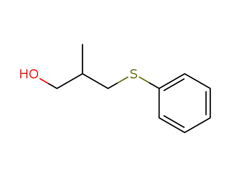 Molecular Structure of 63365-87-7 (1-Propanol, 2-methyl-3-(phenylthio)-)