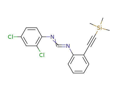Molecular Structure of 450380-99-1 (N-(2,4-dichlorophenyl)-N'-[2-(2-trimethylsilylethynyl)phenyl]carbodiimide)