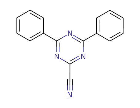 Molecular Structure of 68265-99-6 (1,3,5-Triazine-2-carbonitrile, 4,6-diphenyl-)