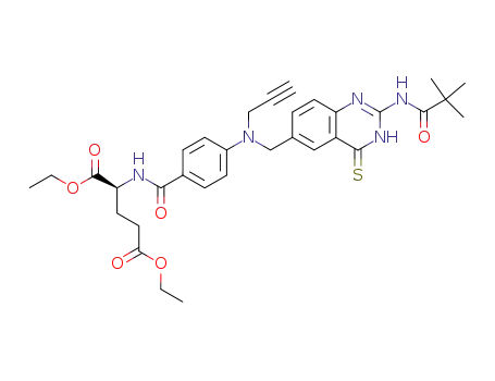 diethyl N-<4-<N-<<3,4-dihydro-2-(pivaloylamino)-4-thio-6-quinazolinyl>methyl>prop-2-ynylamino>benzoyl>-L-glutamate