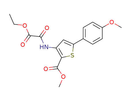 3-(ethoxyoxalyl-amino)-5-(4-methoxy-phenyl)-thiophene-2-carboxylic acid methyl ester