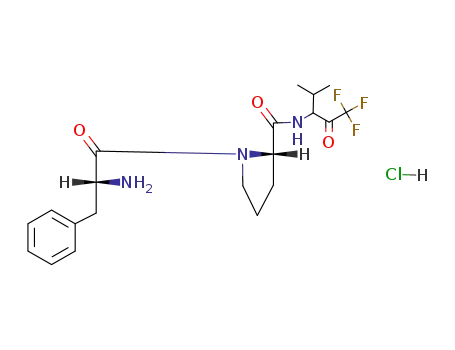 D-phenylalanyl-N-<3,3,3-trifluoro-1-(1-methylethyl)-2-oxopropyl>-L-prolinamide hydrochloride