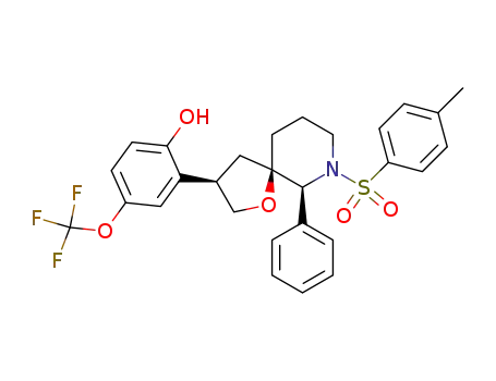 2-[(3R,5R,6S)-6-Phenyl-7-(toluene-4-sulfonyl)-1-oxa-7-aza-spiro[4.5]dec-3-yl]-4-trifluoromethoxy-phenol