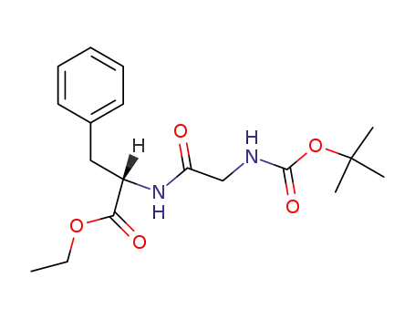 Molecular Structure of 17519-47-0 (L-Phenylalanine, N-[(1,1-dimethylethoxy)carbonyl]glycyl-, ethyl ester)