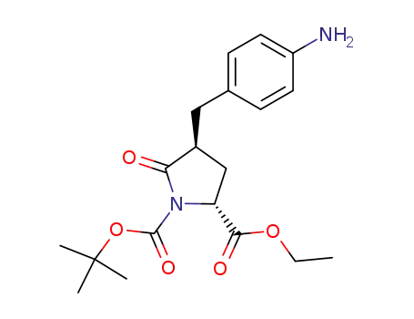 1,2-Pyrrolidinedicarboxylic acid, 4-[(4-aminophenyl)methyl]-5-oxo-,
1-(1,1-dimethylethyl) 2-ethyl ester, (2R,4S)-