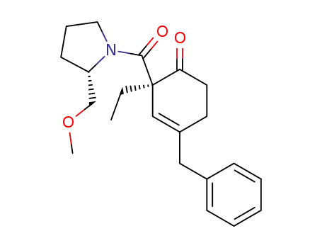 Pyrrolidine,
1-[[(1R)-1-ethyl-6-oxo-3-(phenylmethyl)-2-cyclohexen-1-yl]carbonyl]-2-(
methoxymethyl)-, (2S)-