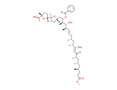 benzoic acid 3-hydroxy-1-[5'-(1-hydroxy-ethyl)-2,5'-dimethyl-octahydro-[2,2']bifuranyl-5-yl-methyl]-20-methoxycarbonyl-2,4,8,10,14,16,18-heptamethyl-11,13-dioxo-eicos-5-enyl ester