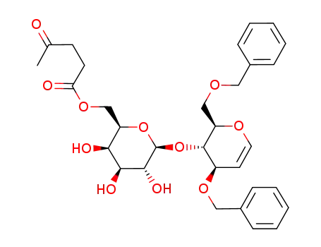 4-Oxo-pentanoic acid (2R,3R,4S,5R,6S)-6-((2R,3S,4R)-4-benzyloxy-2-benzyloxymethyl-3,4-dihydro-2H-pyran-3-yloxy)-3,4,5-trihydroxy-tetrahydro-pyran-2-ylmethyl ester