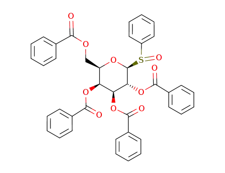 Molecular Structure of 869384-38-3 (phenyl 2,3,4,6-tetra-O-benzoyl-1-sulfinyl-β-D-galactopyranoside)