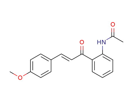Molecular Structure of 136490-89-6 ((E)-N-[2-[3-(4-methoxyphenyl)-1-oxo-2-propenyl]phenyl]acetamide)