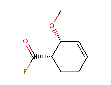Molecular Structure of 159415-28-8 (3-Cyclohexene-1-carbonyl fluoride, 2-methoxy-, (1S-cis)- (9CI))