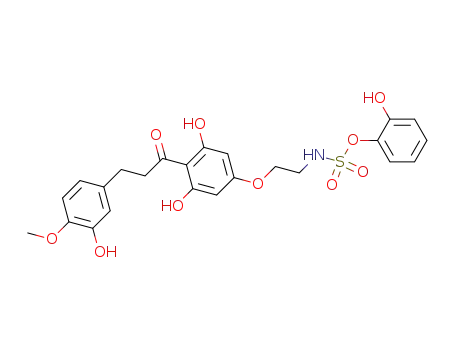 2-Hydroxyphenyl N-<<(2,3',6-Trihydroxy-4'-methoxydihydrochalcon-4-yl)oxy>eth-2-yl>sulfamate