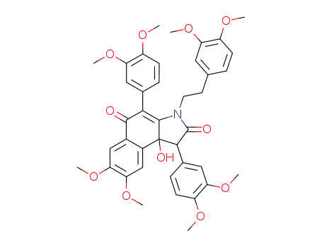 1,4-bis-(3,4-dimethoxyphenyl)-3-[2-(3,4-dimethoxyphenyl)-ethyl]-9b-hydroxy-7,8-dimethoxy-1,9b-dihydro-3H-benzo[e]indole-2,5-dione