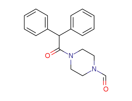 Molecular Structure of 67199-20-6 (1-Piperazinecarboxaldehyde, 4-(diphenylacetyl)-)