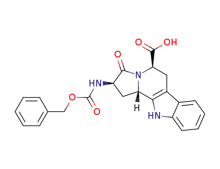 (2R,5R,11bS)-2-(benzyloxycarbonyl)amino-5-carboxy-3-oxo-2,3,5,6,11,11b-hexahydro-1H-indolizino[8,7-b]indole