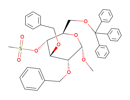 Methyl 2,3-di-O-benzyl-4-O-methanesulfonyl-6-O-triphenylmethyl-α-D-glucopyranoside