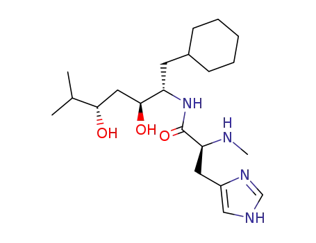 (S)-N-((1S,2S,4S)-1-Cyclohexylmethyl-2,4-dihydroxy-5-methyl-hexyl)-3-(1H-imidazol-4-yl)-2-methylamino-propionamide