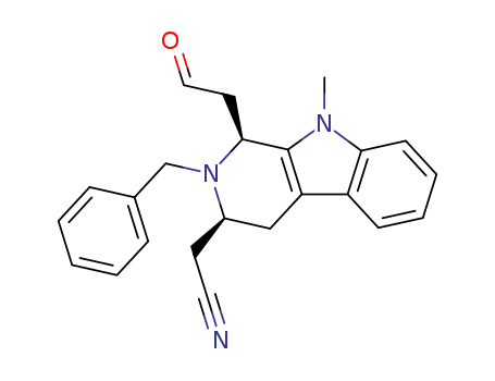 1H-Pyrido[3,4-b]indole-3-acetonitrile,
2,3,4,9-tetrahydro-9-methyl-1-(2-oxoethyl)-2-(phenylmethyl)-, (1S,3S)-