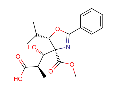(4S,5S)-4-((1S,2R)-2-Carboxy-1-hydroxy-propyl)-5-isopropyl-2-phenyl-4,5-dihydro-oxazole-4-carboxylic acid methyl ester