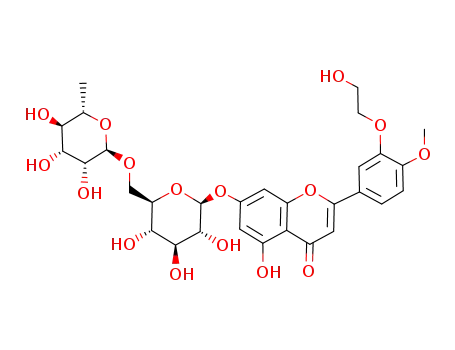 Molecular Structure of 80604-68-8 (5-O-(beta-hydroxyethyl)diosmin)