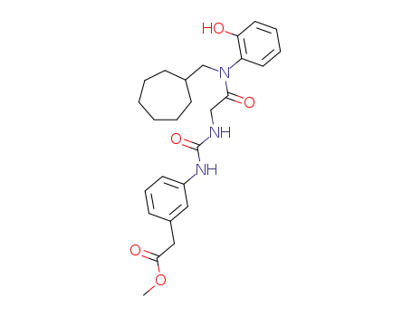 methyl 2-<3-<3-<N-cycloheptylmethyl-N-(2-hydroxyphenyl)carbamoylmethyl>ureido>phenyl>acetate