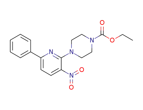 Molecular Structure of 198017-49-1 (ethyl 4-(3-nitro-6-phenyl-2-pyridyl)-1-piperazinocarboxylate)