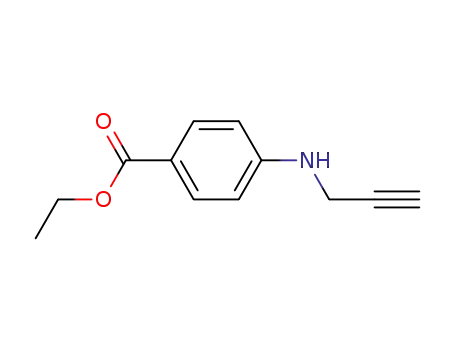 Molecular Structure of 101248-36-6 (Benzoic acid, 4-(2-propynylamino)-, ethyl ester (9CI))