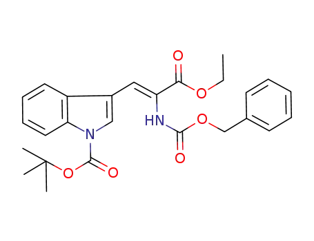 1H-Indole-1-carboxylic acid,
3-[3-ethoxy-3-oxo-2-[[(phenylmethoxy)carbonyl]amino]-1-propenyl]-,
1,1-dimethylethyl ester, (Z)-