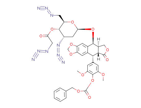 4-O-(3,6-diazido-2,3,6-trideoxy-4-O-azidoacetyl-β-D-ribo-hexopyranosyl)-4'-benzyloxycarbonyl-epipodophyllotoxin