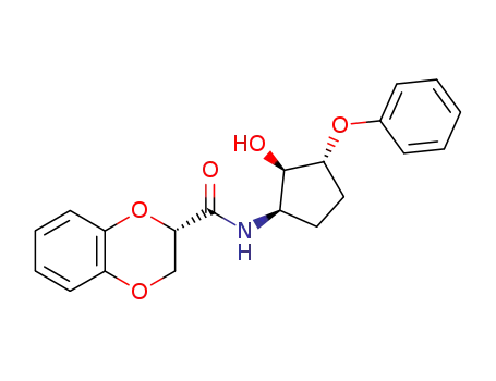 (-)-N<sub>2</sub>-[(1R,2R,3R)-2-hydroxy-3-phenoxycyclopentyl]-(2S)-2,3-dihydro-1,4-benzodioxine-2-carboxamide