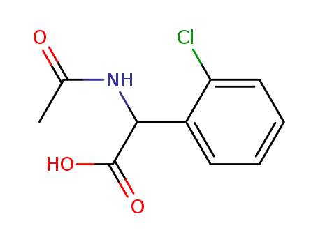 Molecular Structure of 32187-24-9 (N-acetyl-α-(2-chlorophenyl)glycine)