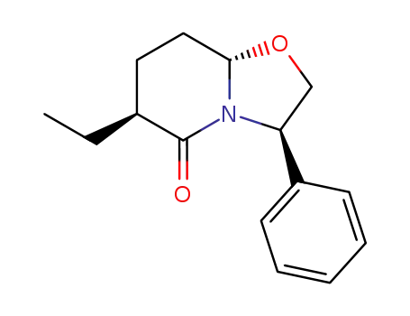 (3R,6S,8aS)-6-ethyl-5-oxo-3-phenyl-2,3,6,7,8,8a-hexahydro-5H-oxazolo[3,2-a]pyridine