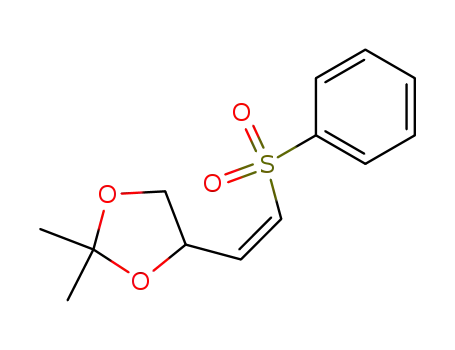 Molecular Structure of 100289-50-7 ((E)-(4'S)-2-(2',2'-dimethyl-1',3'-dioxalan-4'-yl)vinyl phenyl sulphone)