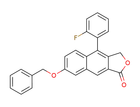 Naphtho[2,3-c]furan-1(3H)-one, 4-(2-fluorophenyl)-7-(phenylmethoxy)-