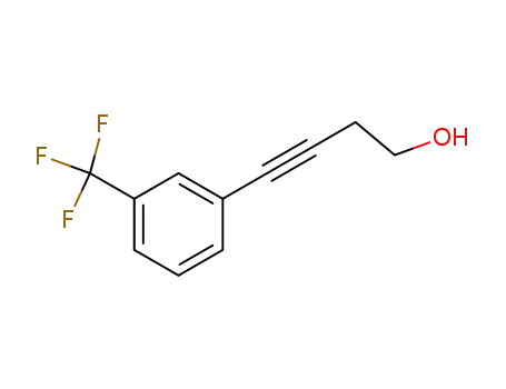 Molecular Structure of 77326-90-0 (3-Butyn-1-ol, 4-[3-(trifluoromethyl)phenyl]-)