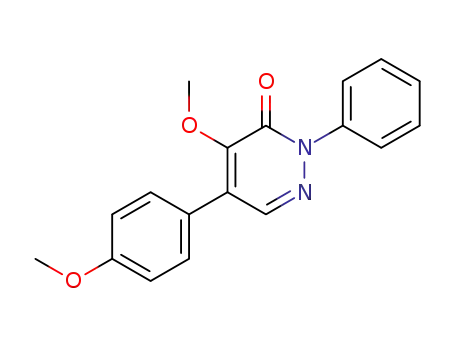 Molecular Structure of 335349-29-6 (4-methoxy-5-(4-methoxyphenyl)-2-phenyl-3(2H)-pyridazinone)