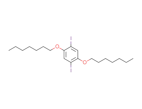 Molecular Structure of 149762-42-5 (1,4-DIIODO-2,5-BIS(HEPTYLOXY)BENZENE)