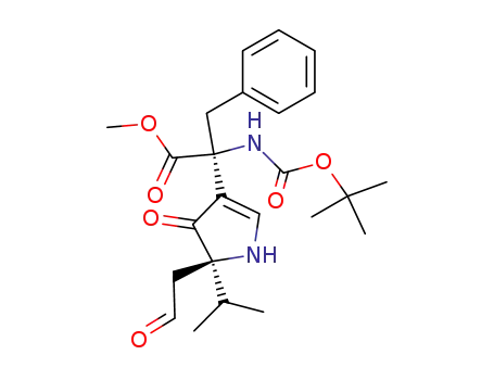 (S)-2-tert-Butoxycarbonylamino-2-[(R)-5-isopropyl-4-oxo-5-(2-oxo-ethyl)-4,5-dihydro-1H-pyrrol-3-yl]-3-phenyl-propionic acid methyl ester