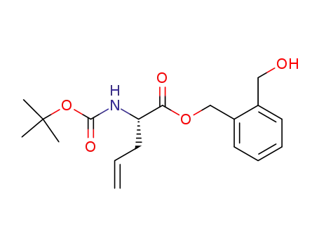 Molecular Structure of 203174-39-4 (2-(hydroxymethyl)benzyl (S)-2-((tert-butoxycarbonyl)amino)pent-4-enoate)