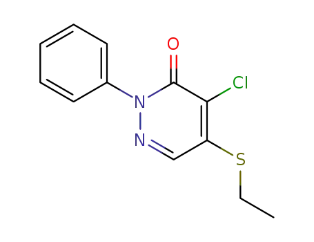 Molecular Structure of 25381-21-9 (4-CHLORO-5-(ETHYLTHIO)-2-PHENYLPYRIDAZINE-3(2H)-ONE)