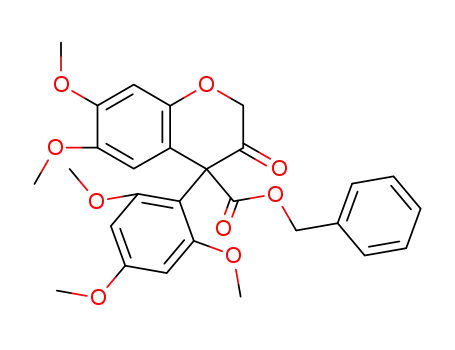 4-benzyloxycarbonyl-6,7-dimethoxy-4-(2,4,6-trimethoxyphenyl)-2H-1-benzopyran-3(4H)-one