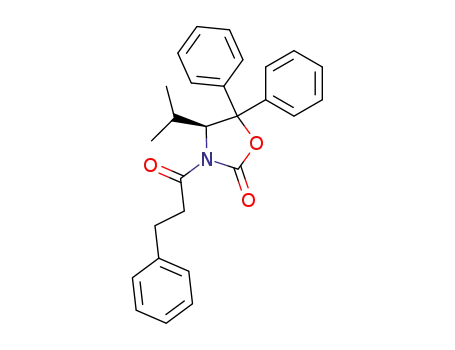 Molecular Structure of 213887-81-1 ((S)-5,5-Diphenyl-4-isopropyl-3-(1'-oxo-3'-phenylpropyl)-1,3-oxazolidin-2-one)