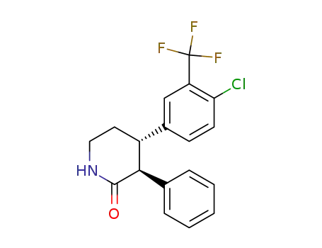 Molecular Structure of 107235-09-6 ((3S,4S)-4-[4-chloro-3-(trifluoromethyl)phenyl]-3-phenylpiperidin-2-one)