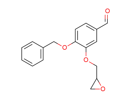 Molecular Structure of 141860-41-5 ((+/-)-4-benzyloxy-3-<(2,3-epoxypropan-1-yl)oxy>benzaldehyde)