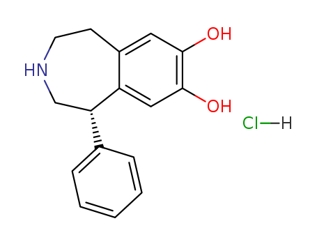 1H-3-Benzazepine-7,8-diol,2,3,4,5-tetrahydro-1-phenyl-, hydrochloride (1:1) cas  62717-42-4