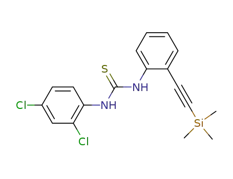 Molecular Structure of 450381-19-8 (N-(2,4-dichlorophenyl)-N'-[2-(2-trimethylsilylethynyl)phenyl]thiourea)