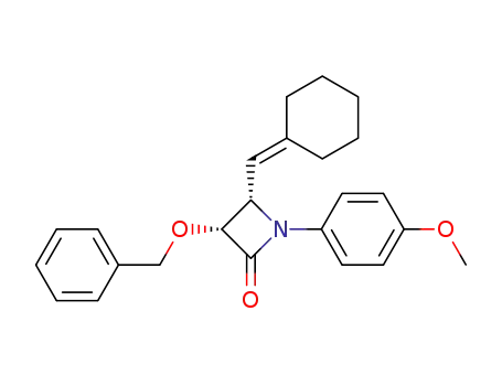 (3R,4S)-4-(Cyclohexylmethylidene)-1-(4-methoxyphenyl)-3-(phenylmethoxy)azetidin-2-one