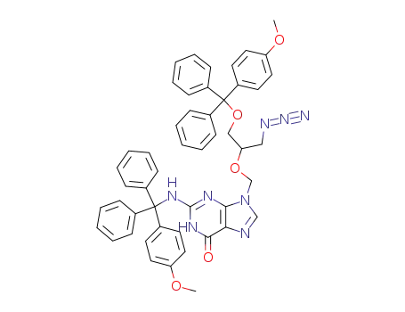 N<sup>2</sup>-(p-anisyldiphenylmethyl)-9-<<1-(p-anisyldiphenylmethoxy)-3-azido-2-propoxy>methyl>guanine